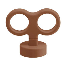 (One size, Brown) Wind Up Key Toy Car Helmet - Cute 3D Decorative Auto Accessories, Wind Up Key for Back of Car,Universal Decor C- Accessories