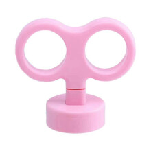 (One size, Pink) Wind Up Key Toy Car Helmet - Cute 3D Decorative Auto Accessories, Wind Up Key for Back of Car,Universal Decor C- Accessories