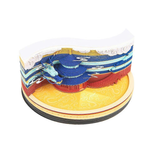 Double-sided 3d Hand-torn Paper Sculpture Model Note Pad Birthday Gift
