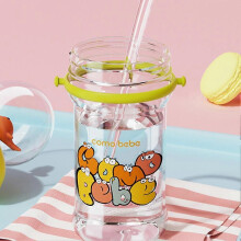 (1pcs, Green) Baby and Mom Straw Cup, Popular Whale Spraying Milk Bottle Cup for Home and Going Out of Children in Kindergarten