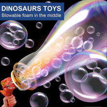 (one-size, red) 1X Handheld Electric Dinosaur Bubble toy Bubble Dinosaur Outdoor Bubble Toy