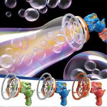 (one-size, blue) 1X Handheld Electric Dinosaur Bubble toy Bubble Dinosaur Outdoor Bubble Toy