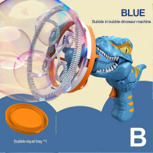 (one-size, green) 1X Handheld Electric Dinosaur Bubble toy Bubble Dinosaur Outdoor Bubble Toy
