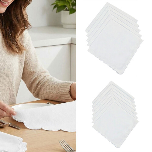 Classical White Handkerchief Soft Cotton Fabric With Stylish-5 2