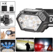Super Bright Headlamp Motion Sensor LED Flashlight Camping Fishing Light Waterproof Forehead Headlight