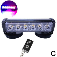 (With remote control, Red-blue) MUMQAQ Car Strong Magnetic Flash Light, Eternal Starlight LED Light Bar Remote Contrs