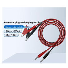 4mm Banana Plug to Alligator Clip with Pure Copper 15A High Current Test Regulated Power Supply Output