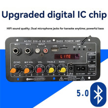 DC10-II 12V Home Karaoke Outdoor Car Audio Subwoofer Amplifier Board with Display Amplifier Board US Plug