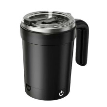 (380ml, Black) HAVELOR Automatic Stirring Cup, 7.4 Tall with Detachable Base, Leak-Proof for Travel, Mixes Protein Shakes and Coffee(Black,380ml)