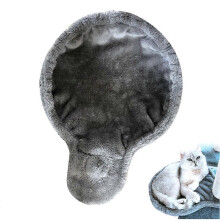 (1pcs, gray) Plush Cat Hammer-Shaped Bed for Indoor Use with Adjustable Design and Hemispherical Shape for Comfort and Security