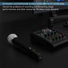 2,4G Wireless Mikrofon Konverter System Sender Empfänger für Dynamisches Kondensatormikrofon Gitarre Audio Mixer B