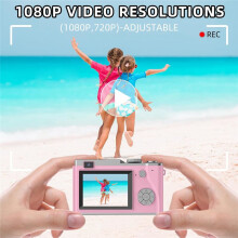 Digitalkamera für Kinder, Kinderkamera mit 32 GB Karte, HD-Video, Kompakte Kleine Kamera für Kinder, Teenager, Jungen, Mädchen, Geschenke