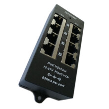 Gigabit 4port PoE Injector PoE Midspan Mode A Operation for 48V PoE Camera, Networking Device Working Wall-Mounted