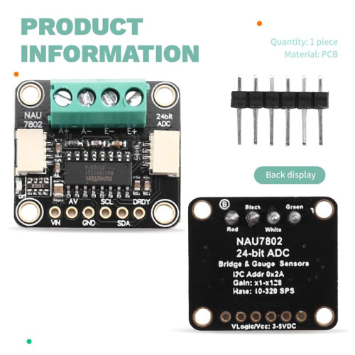4538 NAU7802 24-Bit ADC Module High Precision STEMMA Qwiic for Advanced Electronics Projects 1