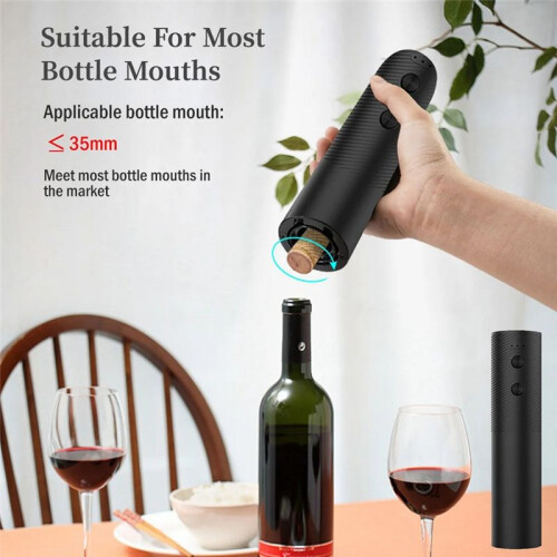 Electric Wine Bottle Opener Automatic Red Wine Corkscrew Rechargeable Wine Opener One-Click Button Wine Tools Kitchen A 2