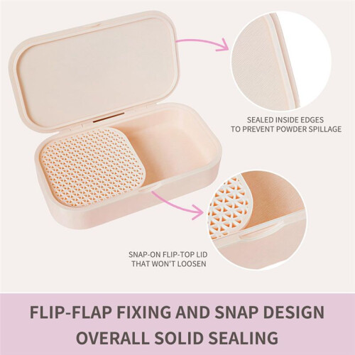 Cornstarch-Tapper Box for Polymer Clay, Leak-Proof Snap-Lock Powder Container, Non-Stick Tool for Polymer Clay Cutters