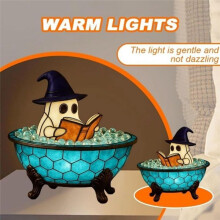 Spookachtige Bubbelbadlamp, Halloween Spooknachtlampje, Kleurveranderende Sfeer, Grappig Bad voor de Feestdagen