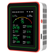 15-in-1 Air Quality Monitor with CO2, CO, TVOC, PM2.5, Temperature and WiFi App for Home and Office