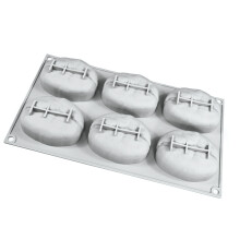 Moules antiadhésifs en silicone pour-6 grains de café dans un