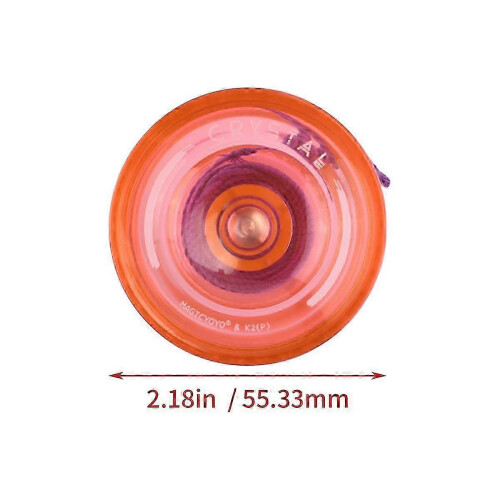 K2 Plus Crystal Responsive Yoyo,Dual Yo-Yo with Replacement Unresponsive Bearing for Intermediate,Orange 1