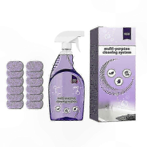 (12pcs) 2025 Eco-Friendly Cleaning Tablets with Reusable Spray Bottle