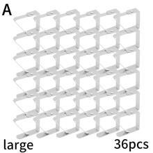 (36pcs, silver) Tablecloth Clips,Table Cloth Clips,Stainless Steel Table Cloth Cover Picnics Clamps,Table Clips For Restaurant Marque