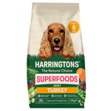 Harringtons Superfoods Complete Grain Free Dry Adult Dog Food Turkey with Veg 1.7kg (Pack of 4) - Made with All Natural Ingredients