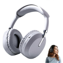 (1 pcs, Gray) Agiufgs Bluetooth 5.3 Headphones with 15 Hour Battery, Hi-Fi Stereo Sound for Immersive Music, Perfect for Commuting and Travel