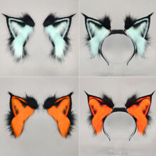Animated Anime Cosplay Props Dynamic Ear Halloween-black o