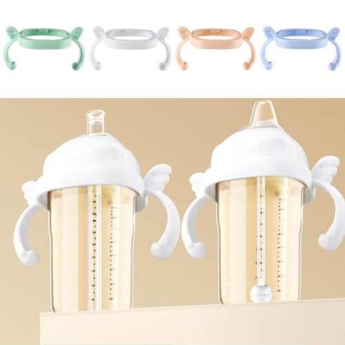 Baby Bottle Handle Easy Grip for Infants Easily Feeding-White 2