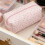 Multipurpose Floral Patterned Cosmetics Pouch-Striped floral 6