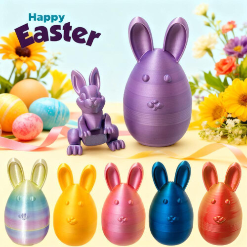Safe 3D Printed Rabbit Gift Set With Smooth-Dreamy P urple 2