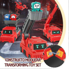 (One size, set1) New Childrens Toy Magnetic Deformation Robot Boy Engineering Assembly Vehic Sea Car Magnetic S3Z4 Land Gift Birthday