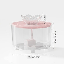 (Pink) 1pc Lotus-Shaped Cat Water Dispenser and Feeder | USB Powered, Suitable for Cats, Voltage 36V, Without Battery