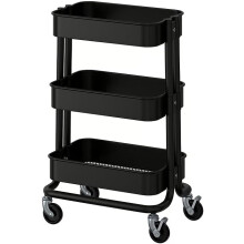 ikea RÅSKOG Black Storage Trolley 28x38x61cm