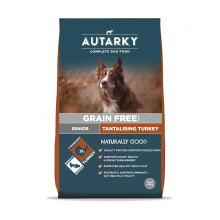 Autarky Grain Free Senior Dry Food, Tantalising Turkey 12kg - Dry Dog Food for Senior Dogs, Joint Support, Grain Free for Sensitive Stomachs
