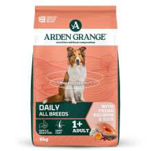 Arden Grange Adult Dry Dog Food with Fresh Salmon and Rice, 6 kg