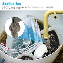 4Pcs Float Valve 1/2-Inch Water Float Valve with Adjustable Arm Automatic Fill Valve Kit for Livestock Water Tank