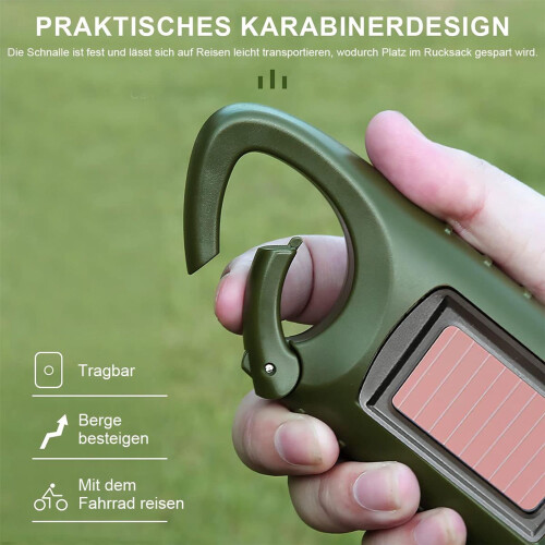Solar and Hand Crank Mini LED Flashlight 3 Pack, USB Type C Rechargeable, Emergency Power Function, Compact Outdoor EDC 1