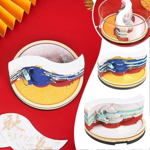Double-sided 3d Hand-torn Paper Sculpture Model Note Pad Birthday Gift 1