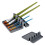 2PCS Silicone Paint Brush Holders, Rectangular Organizer with 4 Slots for Drawing Artists Thick Paint Brush Drying Rest 3