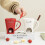 Ceramic Chocolate Melting Pot 130ml Comes With Fork For-White 8