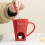 Ceramic Chocolate Melting Pot 130ml Comes With Fork For-White 10