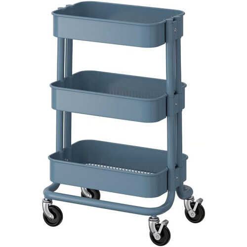 ikea RÅSKOG Grey-Blue Storage Trolley 28x38x61cm