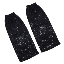 Équipement de manches de jambe de mode de danse Disco-Noir