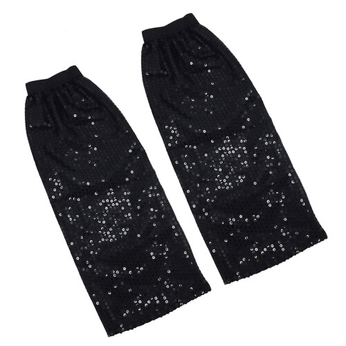 Équipement de manches de jambe de mode de danse Disco-Noir