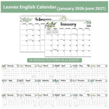 (1pcs, White) Greenery Eucalyptus 12 Months Wall Calendar 2026 With Holiday Marked Family And Couple Planner For Hanging