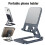 Ergonomic Exceptional Adjustable Cell Phone Stand Holder Desk Dock Mount 180 Dual-axis Folding Modern 4