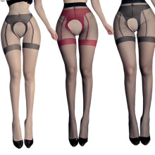 Collants fausses cuisses hautes, collants à-3 couleurs mélangées