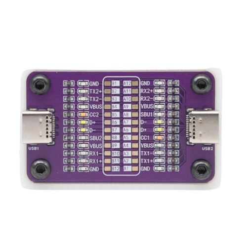 Carte de test de câble de charge de Type C à Double port-Violet